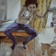 Tššš..., drobė, aliejus. 146x184 cm (keturi darbai po 73x92 cm kiekvienas), 2012 