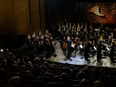 KVMT atidarymas. KVMT orkestras, dirigentas Tomas Ambrozaitis. M. Aleksos nuotr.