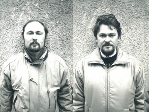 Grupė „Post Ars“. 1992 m. Iš kairės: Robertas Antinis, Česlovas Lukenskas, Gintaras Zinkevičius, Aleksas Andriuškevičius. G. Zinkevičiaus nuotr.