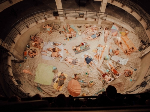 Scena iš operos-performanso „Saulė ir jūra“. E. Skomskytės nuotr.