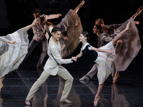 Edvinas Jakonis ir Jade Longley balete „Romeo ir Džuljeta“. M. Aleksos nuotr.