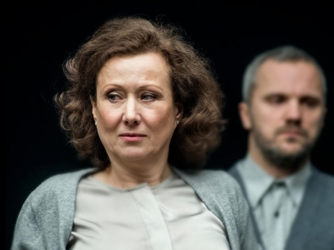 Nelė Savičenko (Irina Arkadina) spektaklyje „Žuvėdra“. D. Matvejevo nuotr.