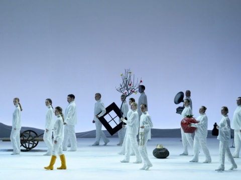 Scena iš operos „Apversta tikrovė“. M. Aleksos nuotr.