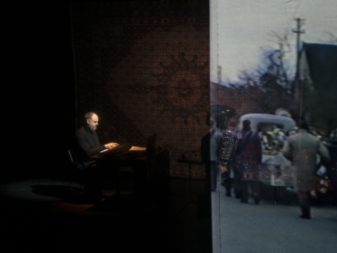 Scena iš spektaklio „Dainų šventė“. I. Vyšniauskaitės nuotr.