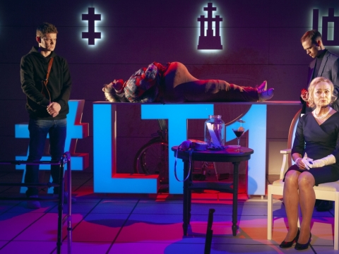 Scena iš spektaklio „Šventė“. D. Stankevičiaus nuotr.