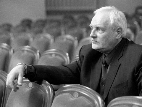 Feliksas Bajoras LNF salėje. M. Raškovskio nuotr.