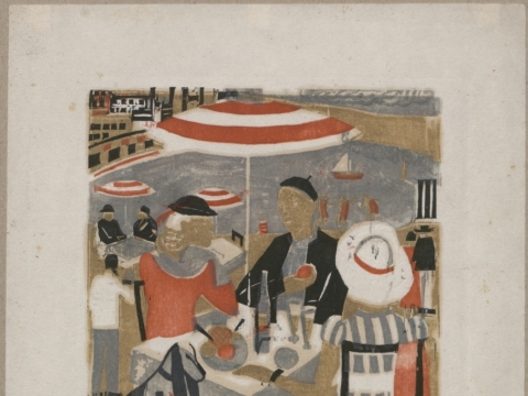 Hanna Milewska, „Prie stalo, po skėčiu“. 1934 m. Mikalojaus Koperniko universiteto biblioteka