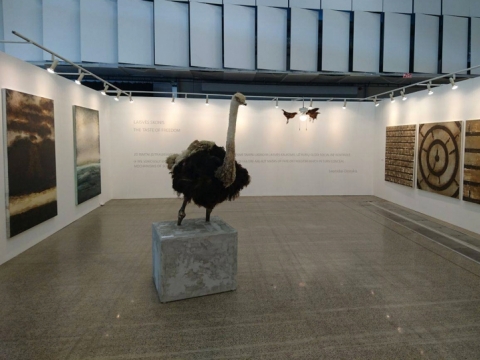 Audriaus Gražio ir Mindaugo Juodžio darbai mugėje ArtVilnius'16, nuotr. Audriaus Gražio