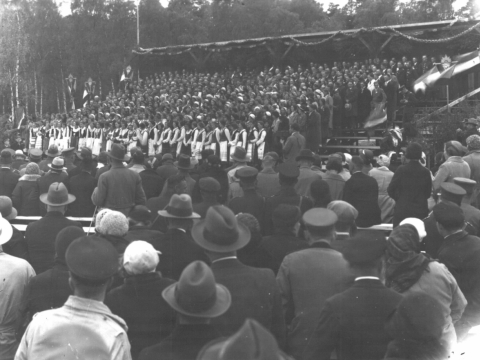 Mažosios Lietuvos dainų šventė Klaipėdoje, 1933 m. Mažosios Lietuvos istorijos muziejaus nuotr.