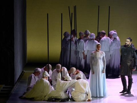 Scena iš operos „Prūsai“. M. Aleksos nuotr.