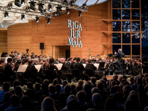 Zubino Mehtos diriguojamas Izraelio filharmonijos orkestras. P. Zvirbulio nuotr. / Jūrmalos muzikos festivalis