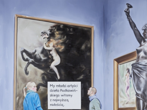Marcin Maciejowski, „Mes, jaunieji menininkai, Podkowińskio veikalą pasitinkame su didžiausiu džiaugsmu“. 2014 m. Iš MOCAK rinkinio