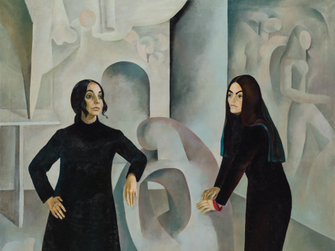 Maija Tabaka, „Double Portrait of the Sculptors Valda Blunava and Arta Dumpe“, Latvijos nacionalinis dailės muziejus