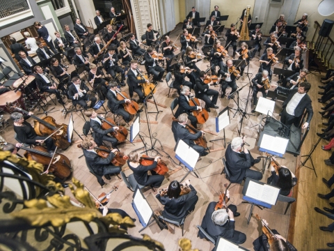 „Konzerthausorchester Berlin“ ir dirigentas Juraj Valčuha. D. Matvejevo nuotr.
