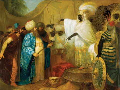 Pranciškus Smuglevičius, „Persų pasiuntiniai pas Etiopų karalių“. LNDM