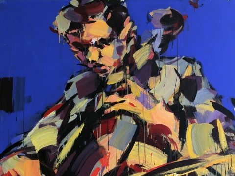 Virginijus Viningas, „Cello & Jazz”, akrilas, drobė, 200x120 cm, 2015 m.