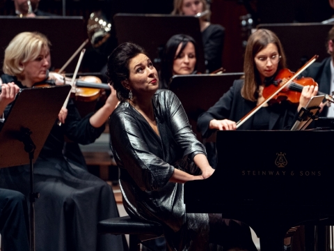 Agnese Egliņa, Liepojos simfoninis orkestras. K. Balamovskio nuotr.