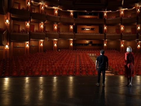  Socialinė muzikinė akcija „Teatras grįžta“. A. Volungės nuotr.