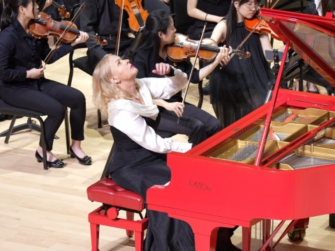 Aleksandra Žvirblytė ir Tainano nacionalinio universiteto orkestras. Asmeninio archyvo nuotr.