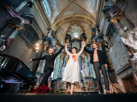 Andrej Hovrin, Aušrinė Stundytė, Laurynas Jurgelis. M. Bartasevičiaus nuotr.