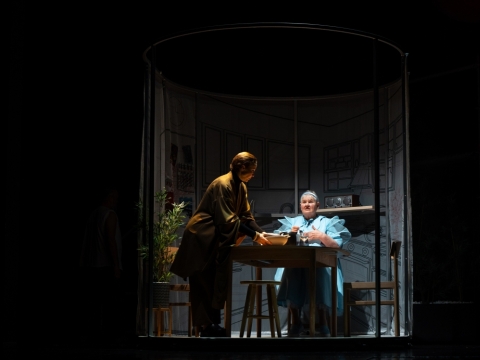 Scena iš spektaklio „Migla“. A. Gudo nuotr.