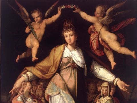 Bartholomeus Spranger (1546–1611), „Šv. Uršulė su kankinėmis“. A. Lukšėno nuotr.