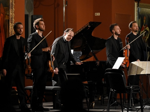 Paolo Giacometti ir styginių kvartetas „Mettis“. Organizatorių nuotr.