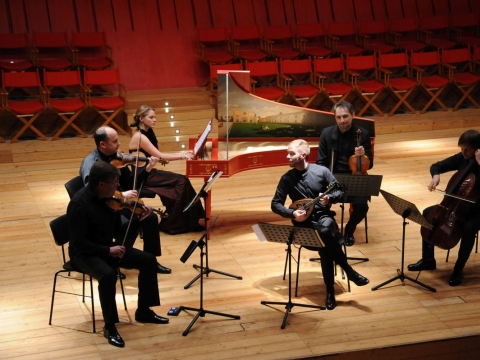 Čiurlionio kvartetas, Francesco Mammola ir Nijolė Dorotėja Beniušytė. „Akvilos solistai“ nuotr. 