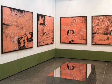 „Contour Art Gallery“ stendas „Art Verona“ 2018 m. meno mugėje. Organizatorių nuotr.