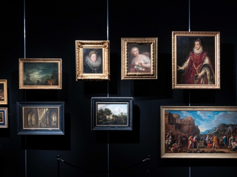 Parodos „Nuostabieji karo pabėgėliai. XVI–XVIII a. Vakarų Europos tapybos šedevrai iš Lvivo Boryso Voznyckio nacionalinės dailės galerijos rinkinių" fragmentas. G. Grigėnaitės nuotr.