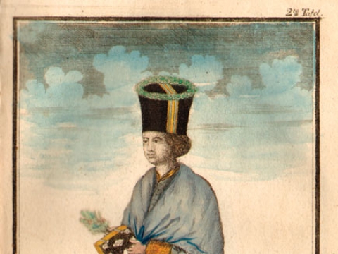 Mažosios Lietuvos gyventojos lietuvės. Iš: Bock, F. S. Versuch einer wirtschaftlichen Naturgeschichte von dem Koenigreich Ost- und Westpreussen. – T. 1. – Dessau, 1782 m. 
Lietuvos nacionalinė Martyno Mažvydo biblioteka
