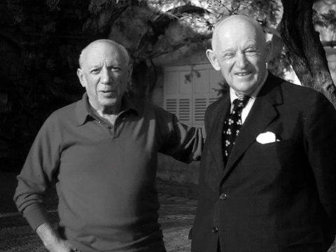 Pablo Picasso su Daniel-Henry Kahnweiler. 1964 m.