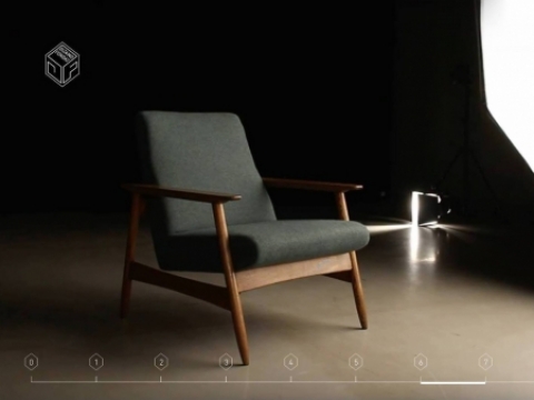 Valerijos Emos Cukermanienės 7 dešimtmetyje sukurta kėdė iš svetainės komplekto „Ąžuolas“