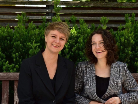 „Duo Simile“: Silvija Čiuladytė ir Milda Kraujutaitytė. R. Matutienės nuotr.