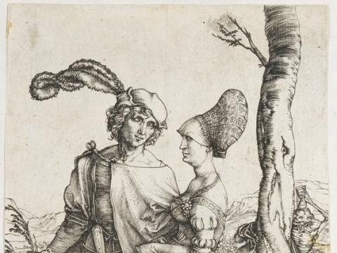 Albrecht Dürer (1471–1528) Pasivaikščiojimas. Apie 1496. Popierius, raižinys