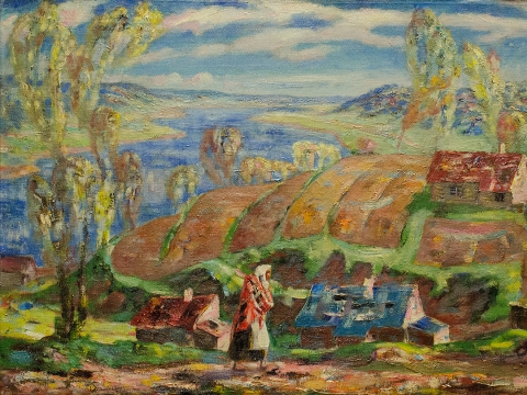 Adomas Galdikas (1893–1969), „Ruduo prie Nemuno“. 
XX a. 3–4 d-metis. 
