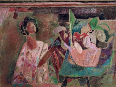 Irena Jurgelevičiūtė-Griežė, „Kompozicija su figūra“. 1986 m.