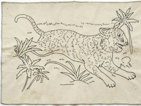 Ieva Elvyra Pempyte, sieninis kilimėlis su tigru