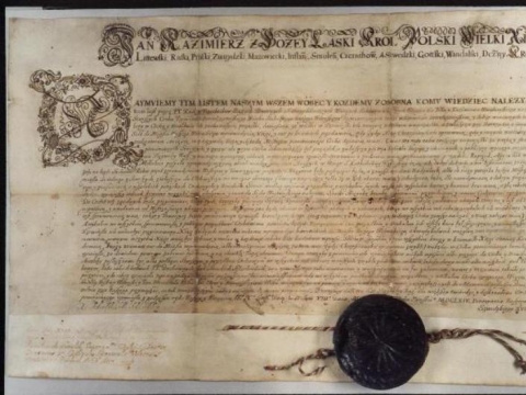 Karaliaus Jono Kazimiero 1664 m. Vilniaus knygrišių cecho privilegija