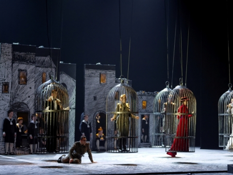 Scena iš operos „Kornetas“. M. Aleksos nuotr.