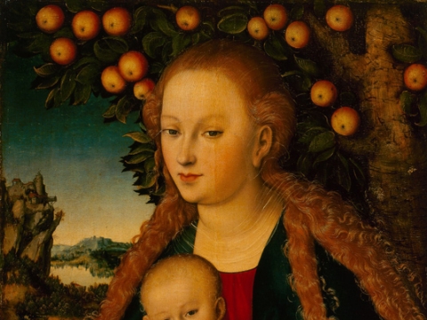 Lucas Cranach (1472–1553), „Madona su Kūdikiu po obelimi“