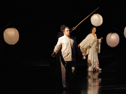 Kristian Benedikt (Pinkertonas) operoje „Madam Baterflai“. M. Aleksos nuotr. 