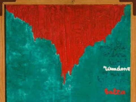 Linas Leonas Katinas, projektas erdvei, kurios raudona spalva krisdama virsta balta. 1971 m. 