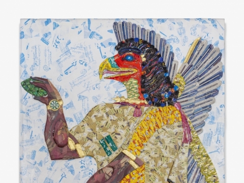 Michael Rakowitz. Nematomo priešo būti neturėtų (Nimrudo šiaurės vakarų rūmai, G salė, 23 plokštė), 2019. Michael Rakowitz, Barbaros Wien galerija, Berlynas. Fot. JeanBaptiste Béranger