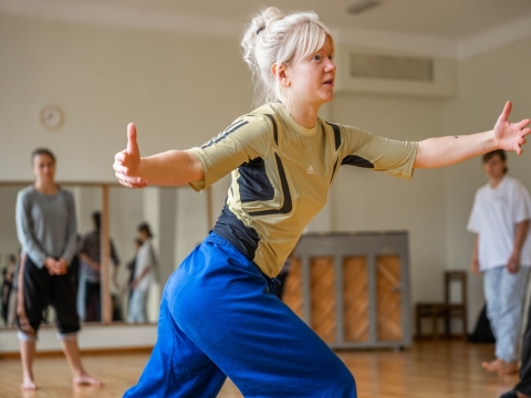 Estijos choreografė, šokėja Maria Solei Järvet. K. Ose nuotr.