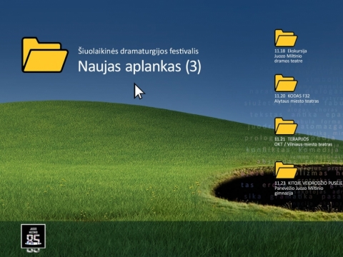 Festivalio „Naujas aplankas“ plakatas