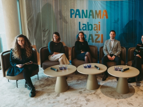 Šokio spektaklio vaikams „Panama labai graži“ spaudos konferencija. E. Sabaliauskaitės nuotr.