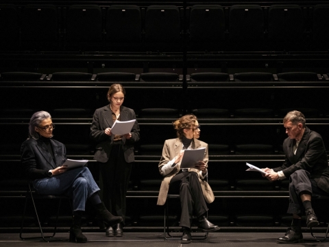 Akimirka iš 2024-ųjų šiuolaikinės dramaturgijos festivalio „Versmė“. R. Morkūno nuotr.