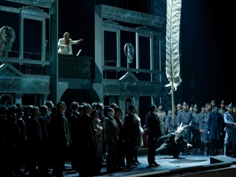 Scena iš operos „Post futurum“. M. Aleksos nuotr.
