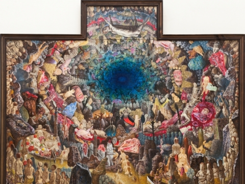 Šarūnas Sauka, „Pragaras“. 1991–1992. Drobė, aliejus. Edmundo Armoškos kolekcija